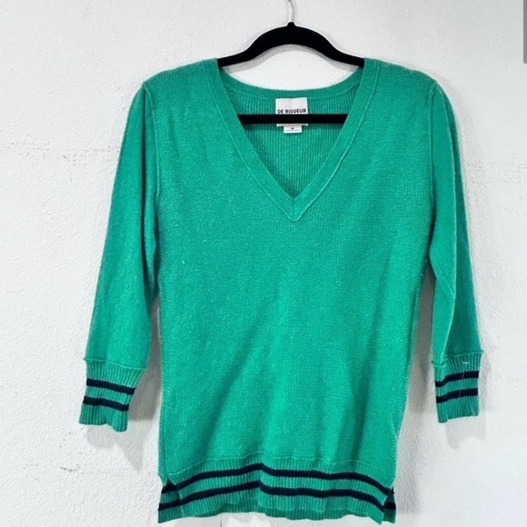 DE RIGUEUR wool blend green sweater size:M - Picture 1 of 12